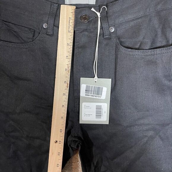 Everlane Modern Boyfriend Jeans Womens Size 25 Black Stretch Denim High Rise NEW - Picture 8 of 14